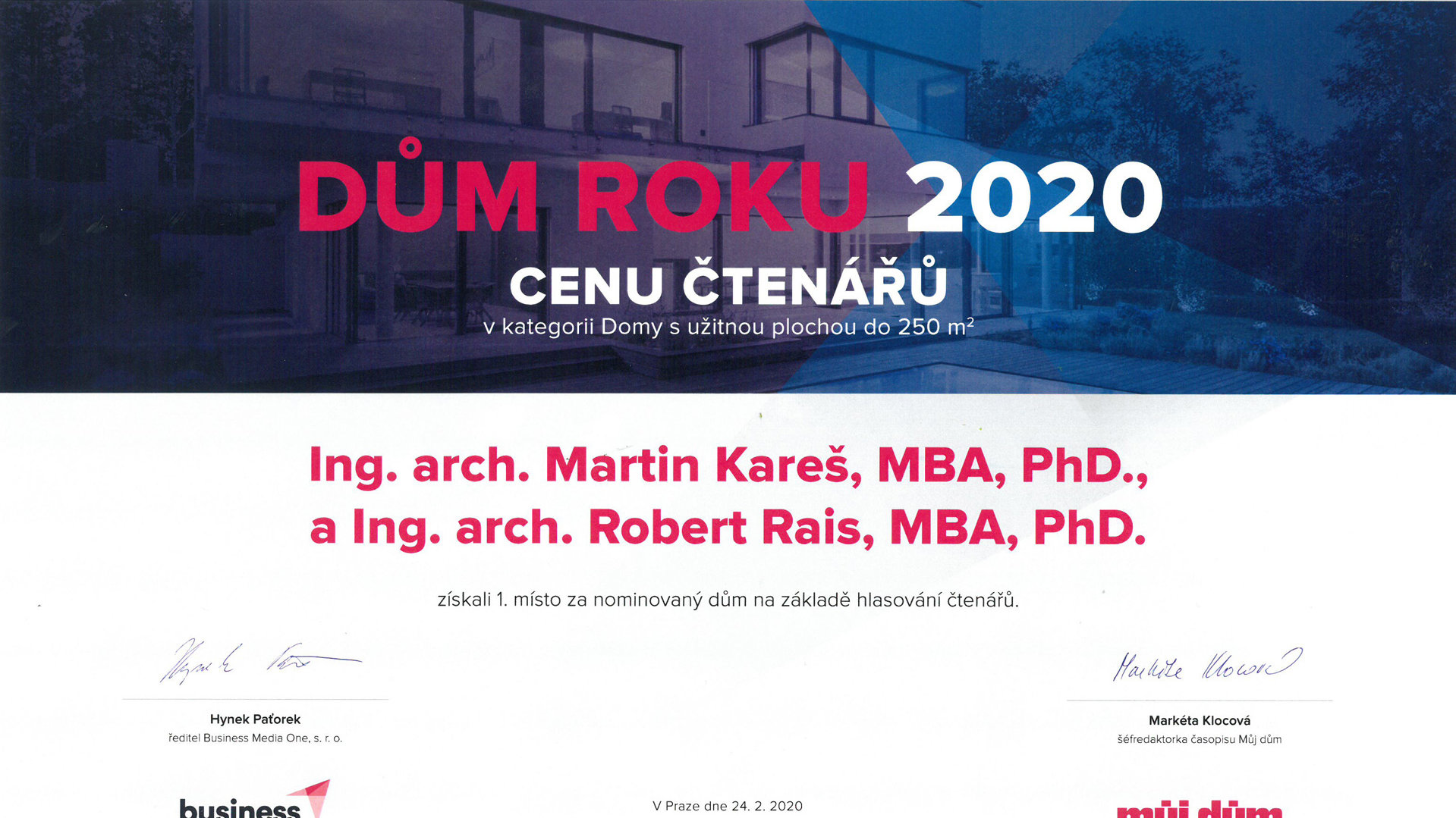 Dům roku - cena čtenářů 2020